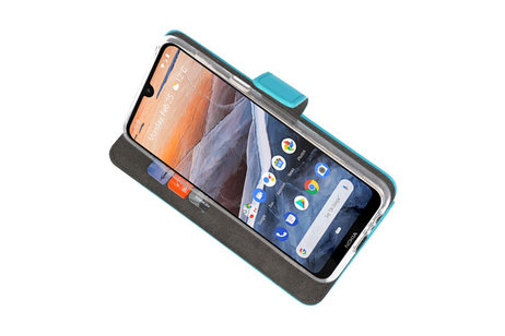 Booktype Telefoonhoesjes - Bookcase Hoesje - Wallet Case -  Geschikt voor Nokia 3.2 - Blauw