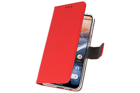 Booktype Telefoonhoesjes - Bookcase Hoesje - Wallet Case -  Geschikt voor Nokia 3.2 - Rood