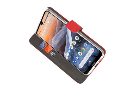 Booktype Telefoonhoesjes - Bookcase Hoesje - Wallet Case -  Geschikt voor Nokia 3.2 - Rood