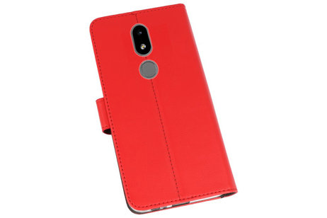 Booktype Telefoonhoesjes - Bookcase Hoesje - Wallet Case -  Geschikt voor Nokia 3.2 - Rood