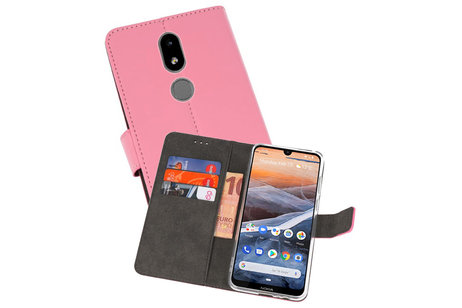 Booktype Telefoonhoesjes - Bookcase Hoesje - Wallet Case -  Geschikt voor Nokia 3.2 - Roze