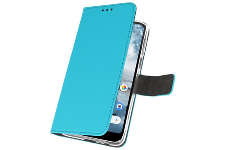 Booktype Telefoonhoesjes - Bookcase Hoesje - Wallet Case -  Geschikt voor Nokia 4.2 - Blauw