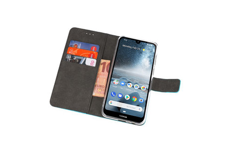 Booktype Telefoonhoesjes - Bookcase Hoesje - Wallet Case -  Geschikt voor Nokia 4.2 - Blauw