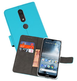 Wallet Cases Hoesje Nokia 4.2 Blauw