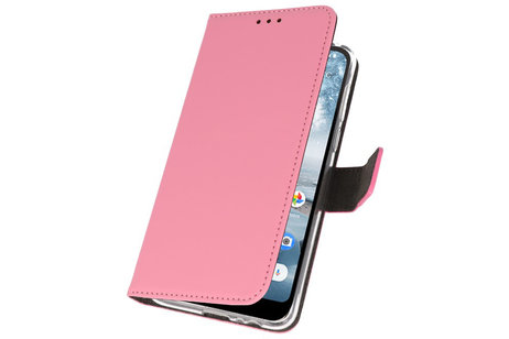 Booktype Telefoonhoesjes - Bookcase Hoesje - Wallet Case -  Geschikt voor Nokia 4.2 - Roze