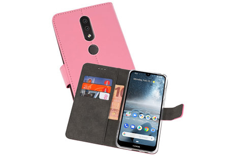 Booktype Telefoonhoesjes - Bookcase Hoesje - Wallet Case -  Geschikt voor Nokia 4.2 - Roze