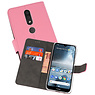 BAOHU Wallet Cases Hoesje Nokia 4.2 Roze