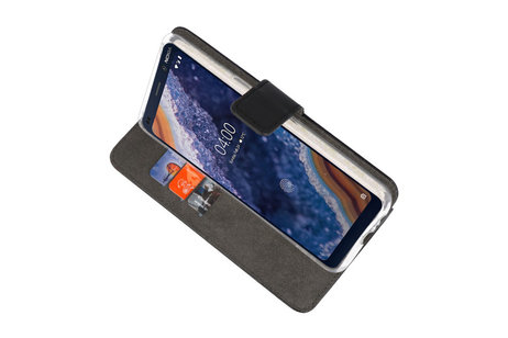 Booktype Telefoonhoesjes - Bookcase Hoesje - Wallet Case -  Geschikt voor Nokia 9 PureView - Zwart