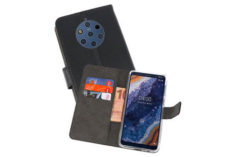 Booktype Telefoonhoesjes - Bookcase Hoesje - Wallet Case -  Geschikt voor Nokia 9 PureView - Zwart