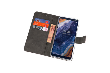 Booktype Telefoonhoesjes - Bookcase Hoesje - Wallet Case -  Geschikt voor Nokia 9 PureView - Wit