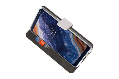 Booktype Telefoonhoesjes - Bookcase Hoesje - Wallet Case -  Geschikt voor Nokia 9 PureView - Wit