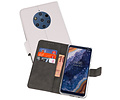 Booktype Telefoonhoesjes - Bookcase Hoesje - Wallet Case -  Geschikt voor Nokia 9 PureView - Wit