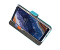 Booktype Telefoonhoesjes - Bookcase Hoesje - Wallet Case -  Geschikt voor Nokia 9 PureView - Blauw