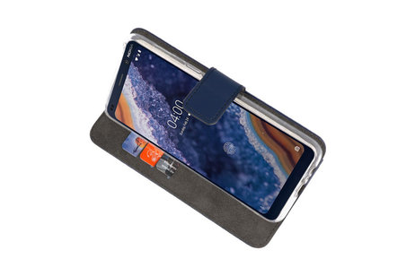 Booktype Telefoonhoesjes - Bookcase Hoesje - Wallet Case -  Geschikt voor Nokia 9 PureView - Navy
