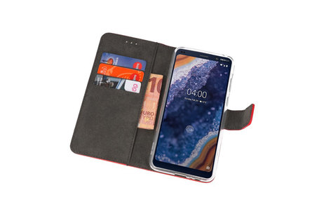 Booktype Telefoonhoesjes - Bookcase Hoesje - Wallet Case -  Geschikt voor Nokia 9 PureView - Rood