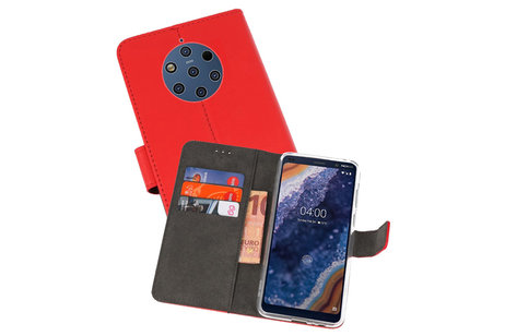 Booktype Telefoonhoesjes - Bookcase Hoesje - Wallet Case -  Geschikt voor Nokia 9 PureView - Rood