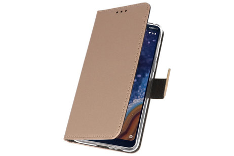 Booktype Telefoonhoesjes - Bookcase Hoesje - Wallet Case -  Geschikt voor Nokia 9 PureView - Goud