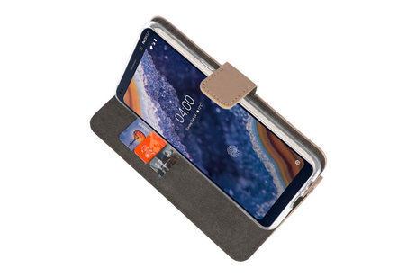 BAOHU Booktype Telefoonhoesjes - Bookcase Hoesje - Wallet Case -  Geschikt voor Nokia 9 PureView - Goud