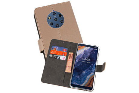 BAOHU Booktype Telefoonhoesjes - Bookcase Hoesje - Wallet Case -  Geschikt voor Nokia 9 PureView - Goud