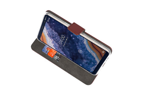 Booktype Telefoonhoesjes - Bookcase Hoesje - Wallet Case -  Geschikt voor Nokia 9 PureView - Bruin