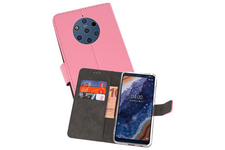 Booktype Telefoonhoesjes - Bookcase Hoesje - Wallet Case -  Geschikt voor Nokia 9 PureView - Roze