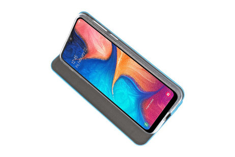 Slim Folio Case - Book Case Telefoonhoesje - Folio Flip Hoesje - Geschikt voor Samsung Galaxy A20 - Blauw