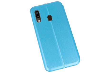 Slim Folio Case - Book Case Telefoonhoesje - Folio Flip Hoesje - Geschikt voor Samsung Galaxy A20 - Blauw