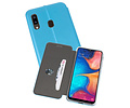 Slim Folio Case - Book Case Telefoonhoesje - Folio Flip Hoesje - Geschikt voor Samsung Galaxy A20 - Blauw