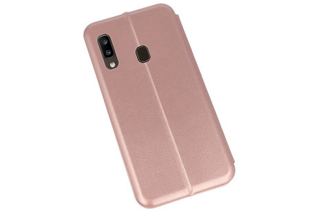 Slim Folio Case - Book Case Telefoonhoesje - Folio Flip Hoesje - Geschikt voor Samsung Galaxy A20 - Roze