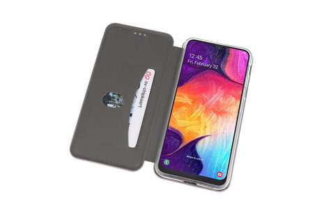 Slim Folio Case - Book Case Telefoonhoesje - Folio Flip Hoesje - Geschikt voor Samsung Galaxy A50 - Grijs