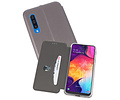 Slim Folio Case - Book Case Telefoonhoesje - Folio Flip Hoesje - Geschikt voor Samsung Galaxy A50 - Grijs