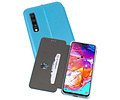 Slim Folio Case - Book Case Telefoonhoesje - Folio Flip Hoesje - Geschikt voor Samsung Galaxy A70 - Blauw