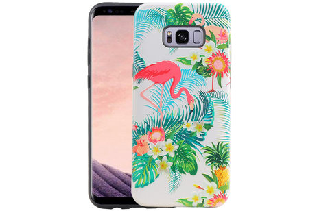 BAOHU Flamingo Design Hardcase Backcover - Hoesje Geschikt voor Samsung Galaxy S8 Plus