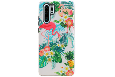 BAOHU Flamingo Design Hardcase Backcover - Hoesje Geschikt voor Huawei P30 Pro