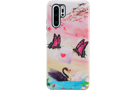 BAOHU Vlinder Design Hardcase Backcover - Hoesje Geschikt voor Huawei P30 Pro