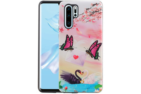 Vlinder Design Hardcase Backcover voor Huawei P30 Pro