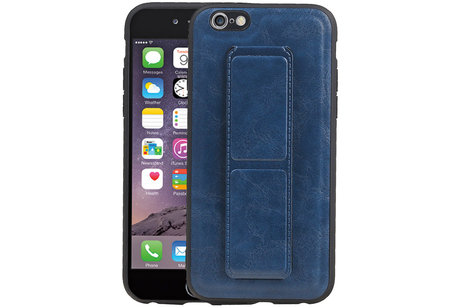 Grip Stand Hardcase Backcover - Telefoonhoesje - Achterkant Hoesje - Geschikt voor iPhone 6 - Blauw