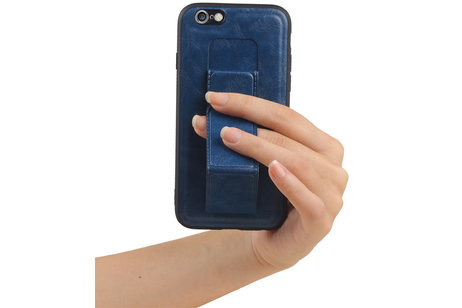 Grip Stand Hardcase Backcover - Telefoonhoesje - Achterkant Hoesje - Geschikt voor iPhone 6 - Blauw