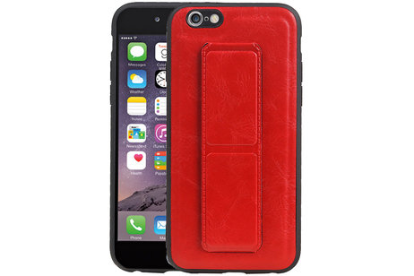 Grip Stand Hardcase Backcover - Telefoonhoesje - Achterkant Hoesje - Geschikt voor iPhone 6 - Rood