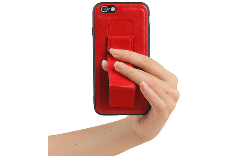 Grip Stand Hardcase Backcover - Telefoonhoesje - Achterkant Hoesje - Geschikt voor iPhone 6 - Rood