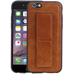 BAOHU Grip Stand Hardcase Backcover - Telefoonhoesje - Achterkant Hoesje - Geschikt voor iPhone 6 - Bruin