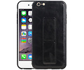 Grip Stand Hardcase Backcover - Telefoonhoesje - Achterkant Hoesje - Geschikt voor iPhone 6 Plus - Zwart