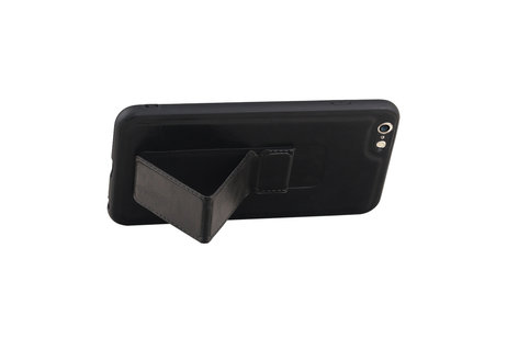 BAOHU Grip Stand Hardcase Backcover - Telefoonhoesje - Achterkant Hoesje - Geschikt voor iPhone 6 Plus - Zwart