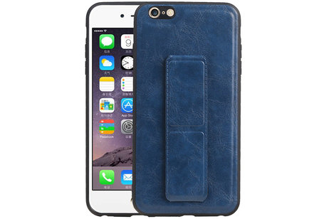 Grip Stand Hardcase Backcover - Telefoonhoesje - Achterkant Hoesje - Geschikt voor iPhone 6 Plus - Blauw