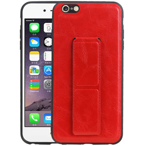 Grip Stand Hardcase Backcover - Telefoonhoesje - Achterkant Hoesje - Geschikt voor iPhone 6 Plus - Rood