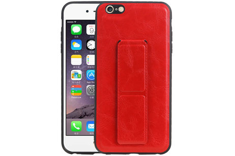 Grip Stand Hardcase Backcover - Telefoonhoesje - Achterkant Hoesje - Geschikt voor iPhone 6 Plus - Rood