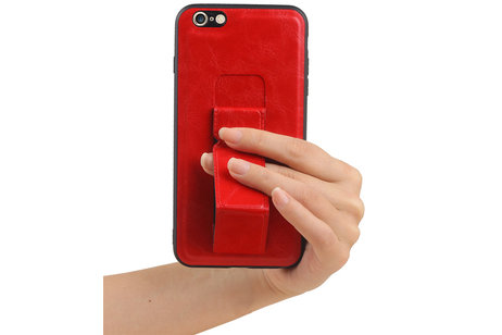 Grip Stand Hardcase Backcover - Telefoonhoesje - Achterkant Hoesje - Geschikt voor iPhone 6 Plus - Rood