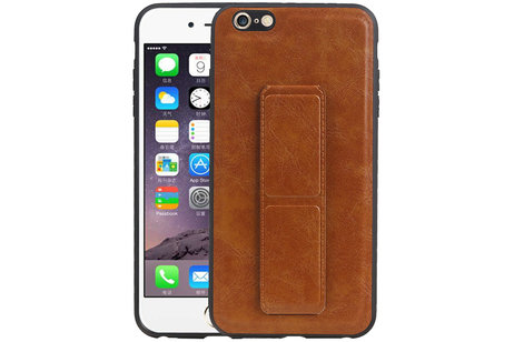 BAOHU Grip Stand Hardcase Backcover - Telefoonhoesje - Achterkant Hoesje - Geschikt voor iPhone 6 Plus - Bruin