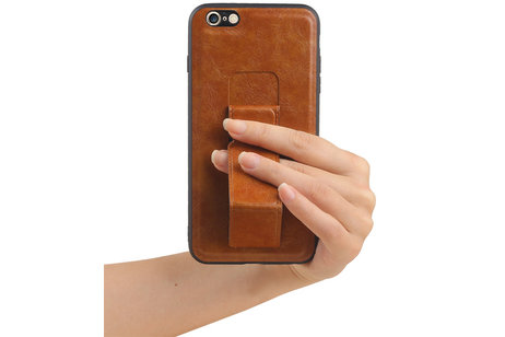 BAOHU Grip Stand Hardcase Backcover - Telefoonhoesje - Achterkant Hoesje - Geschikt voor iPhone 6 Plus - Bruin