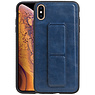 Grip Stand Hardcase Backcover iPhone XS Max Blauw